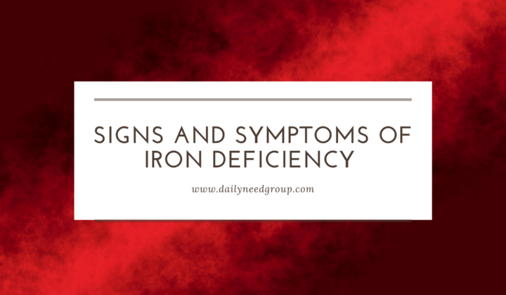Signs and Symptoms of Iron Deficiency Anaemia
